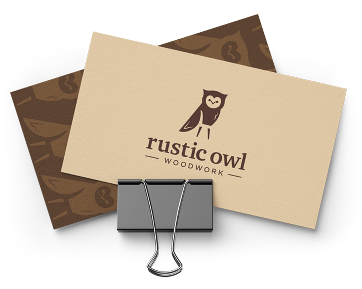Rustic Owl: Woodwork Business Logo Design